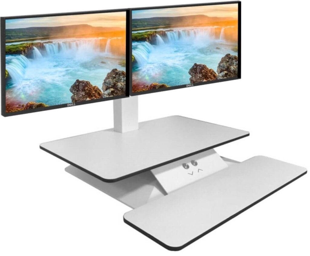 standesk converter with two monitors