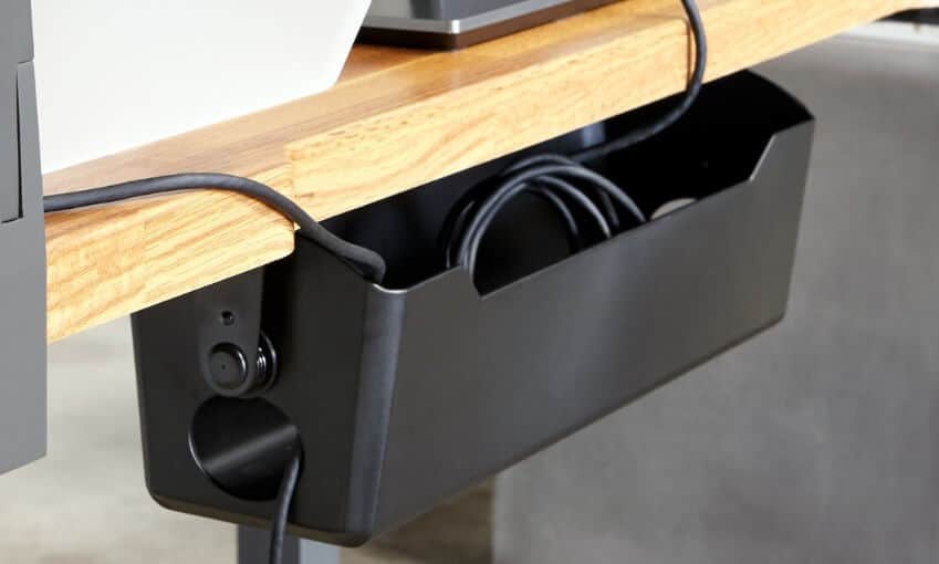 vari desk cable management tray