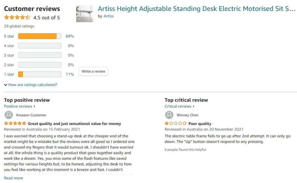 artiss review on amazon